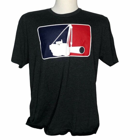 Gas and Oil Mens Pipeliner Tshirt Next Level Gray Size XXL 2XL - Picture 1 of 7